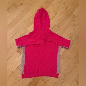 Brodie 100% Cashmere Pink and Gray Hooded Sweater